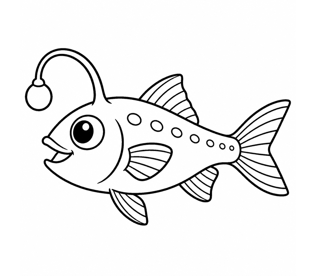 Lanternfish coloring page