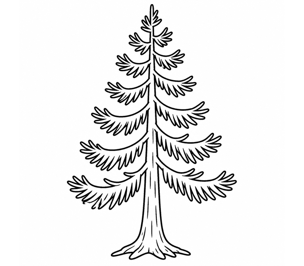 Larch Tree coloring page