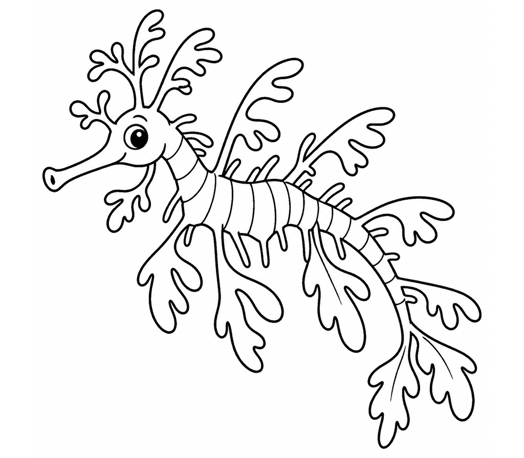 Leafy Seadragon coloring page