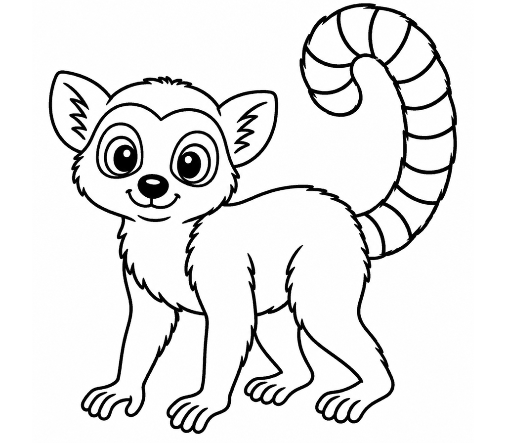 Lemur coloring page