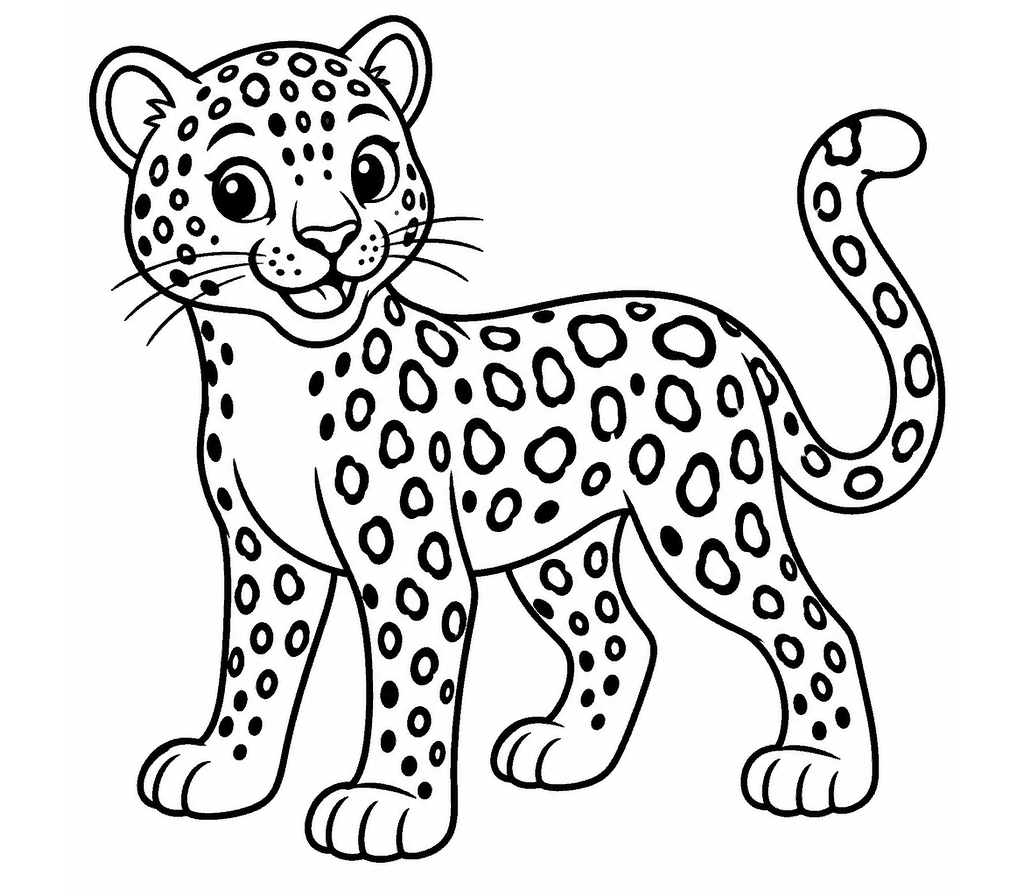 Leopard coloring page