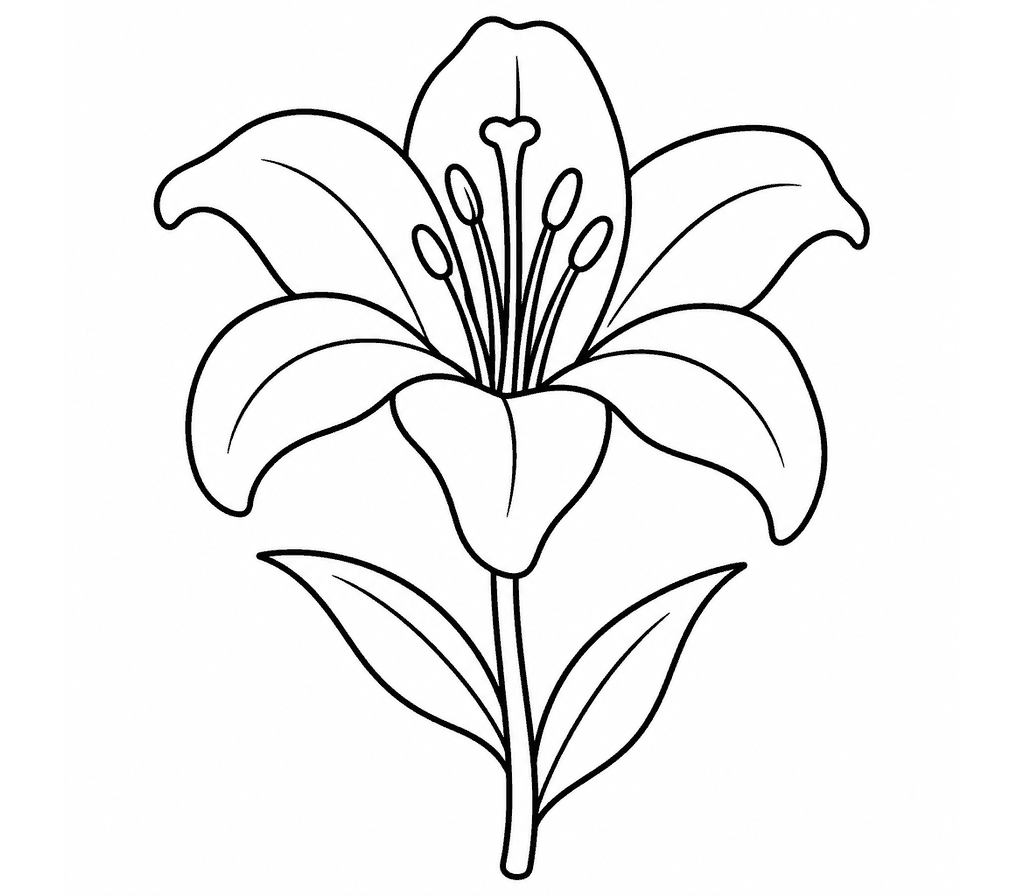 Lily coloring page
