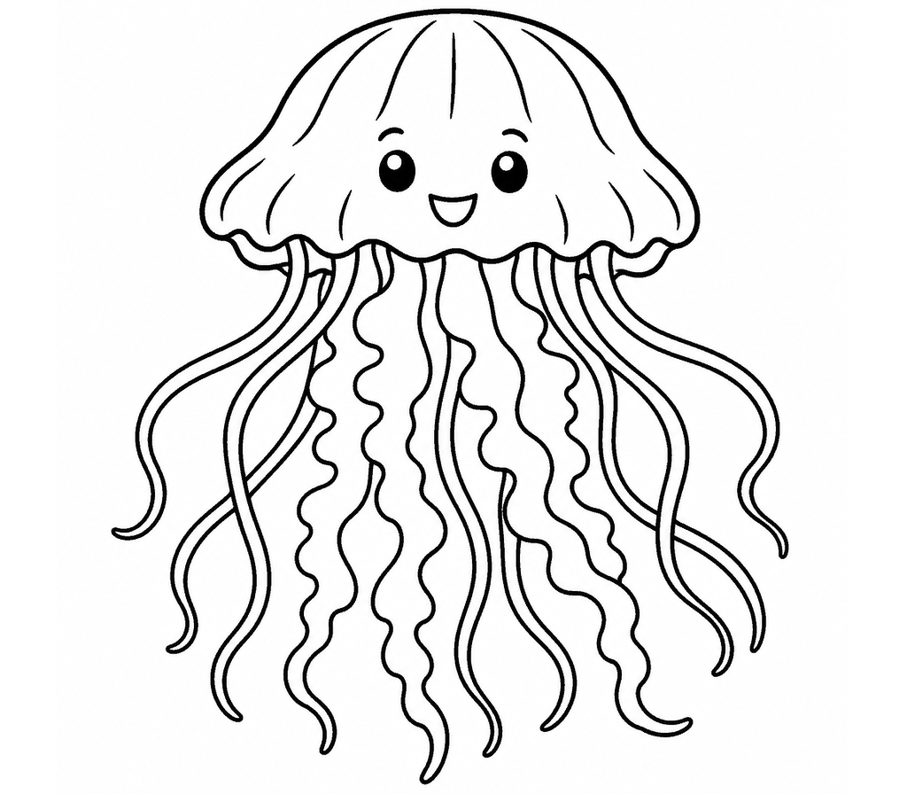 Lion's Mane Jellyfish coloring page