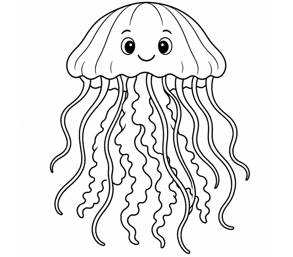 Lion's Mane Jellyfish coloring page