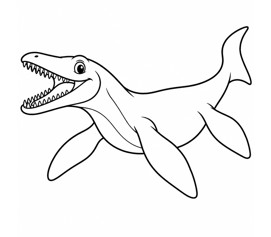 Liopleurodon coloring page
