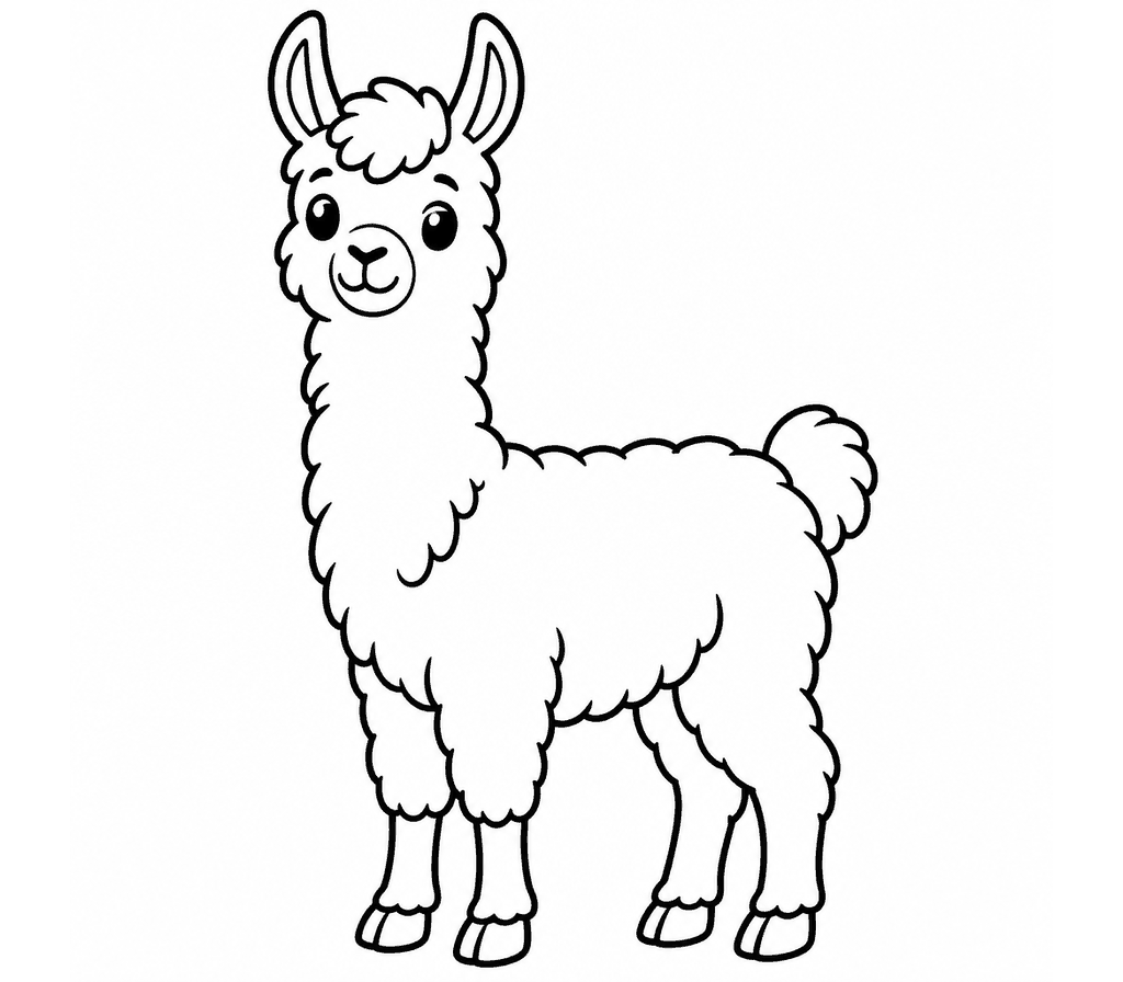 Llama coloring page