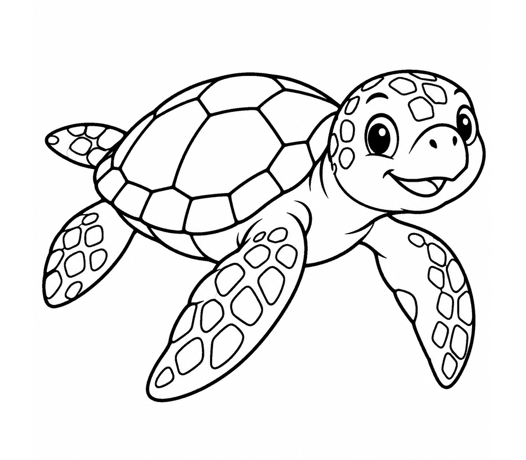 Loggerhead Sea Turtle coloring page