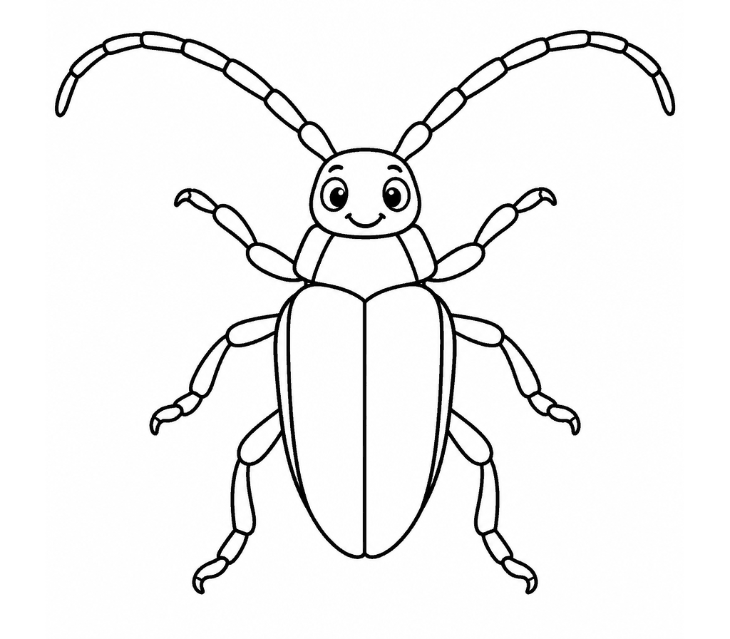 Long-horned Beetle coloring page