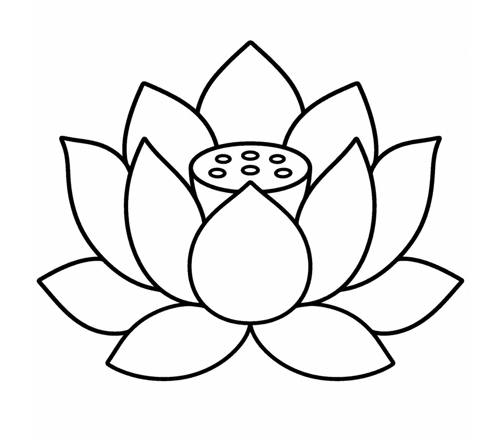 Lotus coloring page