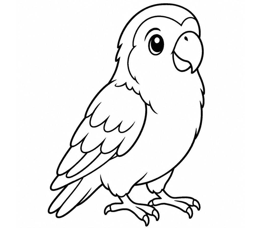 Lovebird coloring page