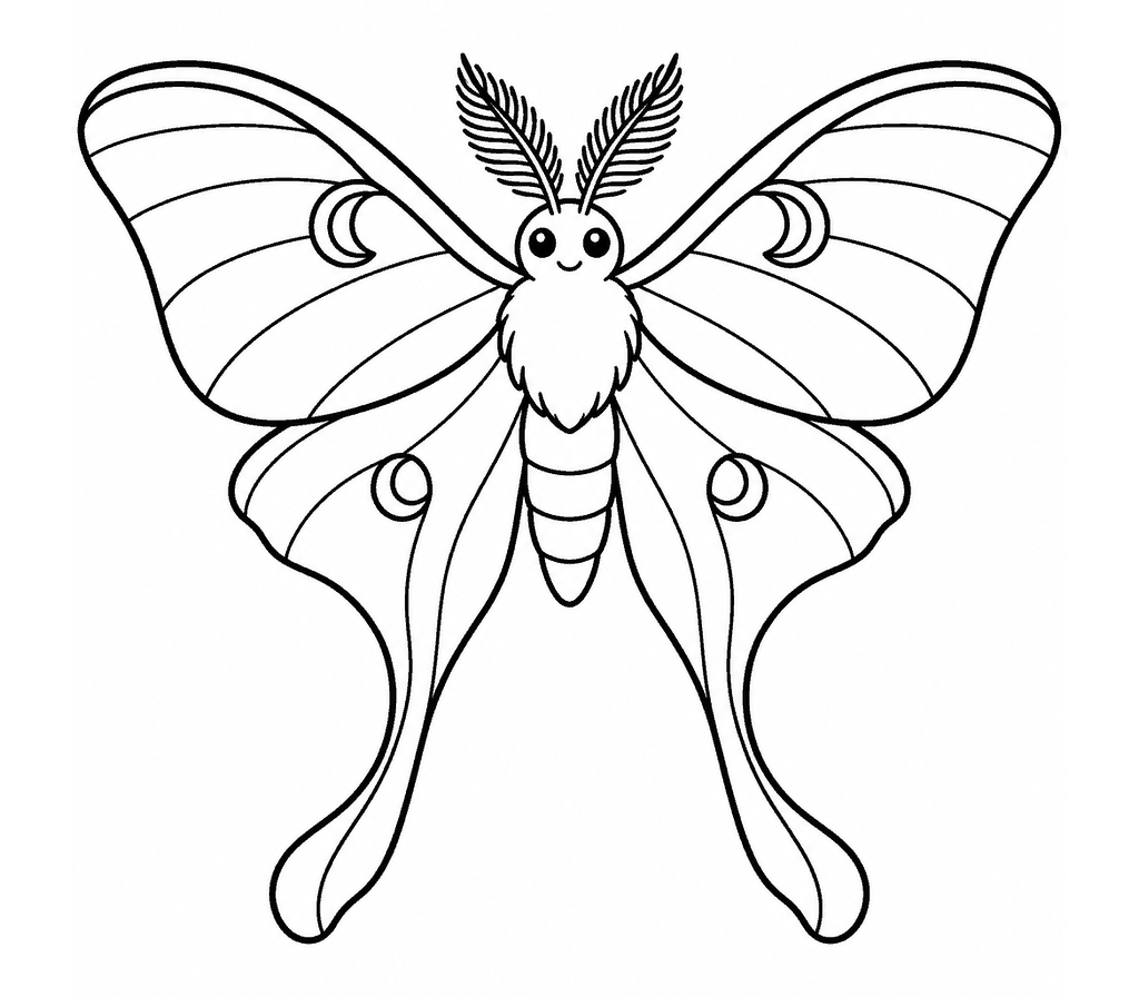 Luna Moth coloring page