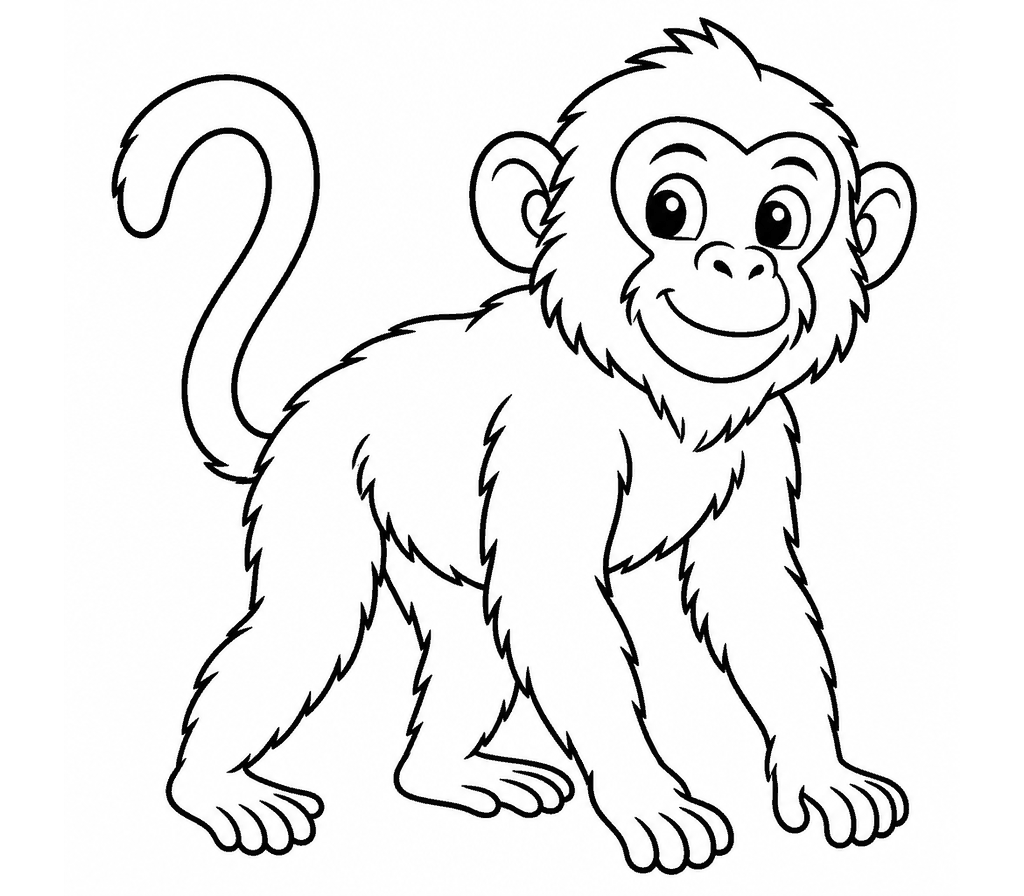 Macaque coloring page
