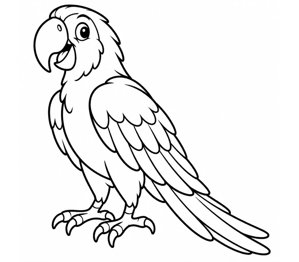Macaw (Scarlet) coloring page