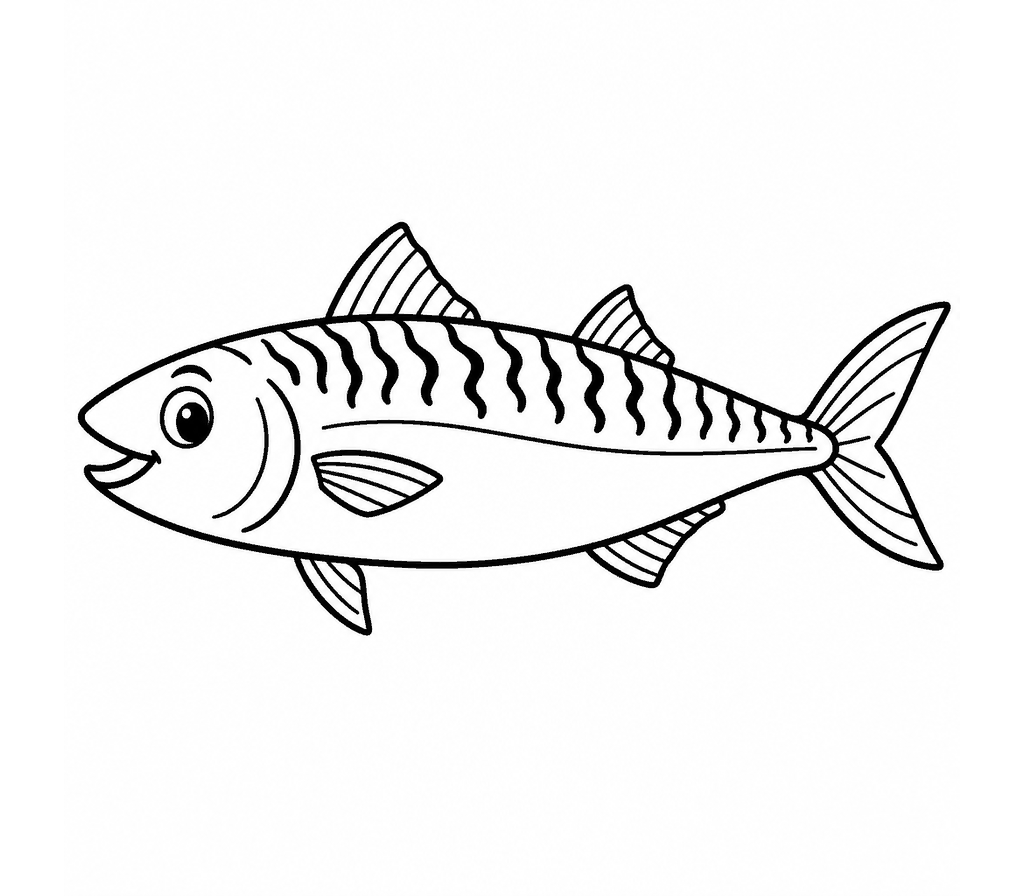 Mackerel coloring page