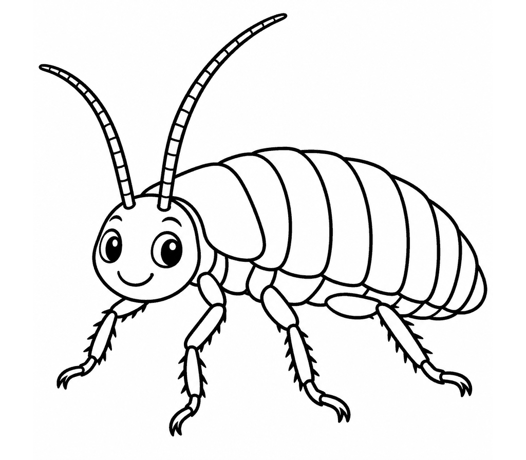 Madagascar Hissing Cockroach coloring page