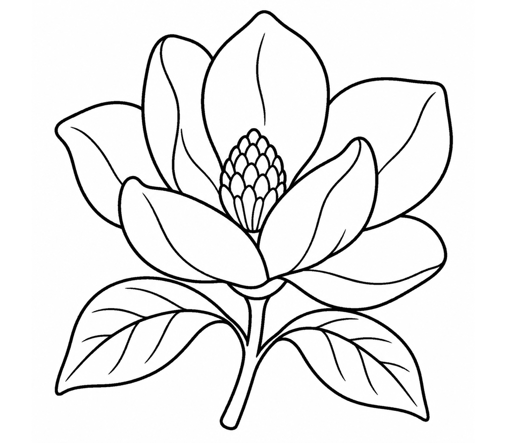 Magnolia coloring page