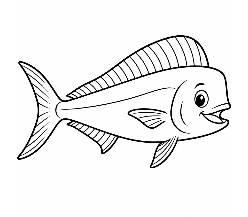 Mahi-Mahi coloring page