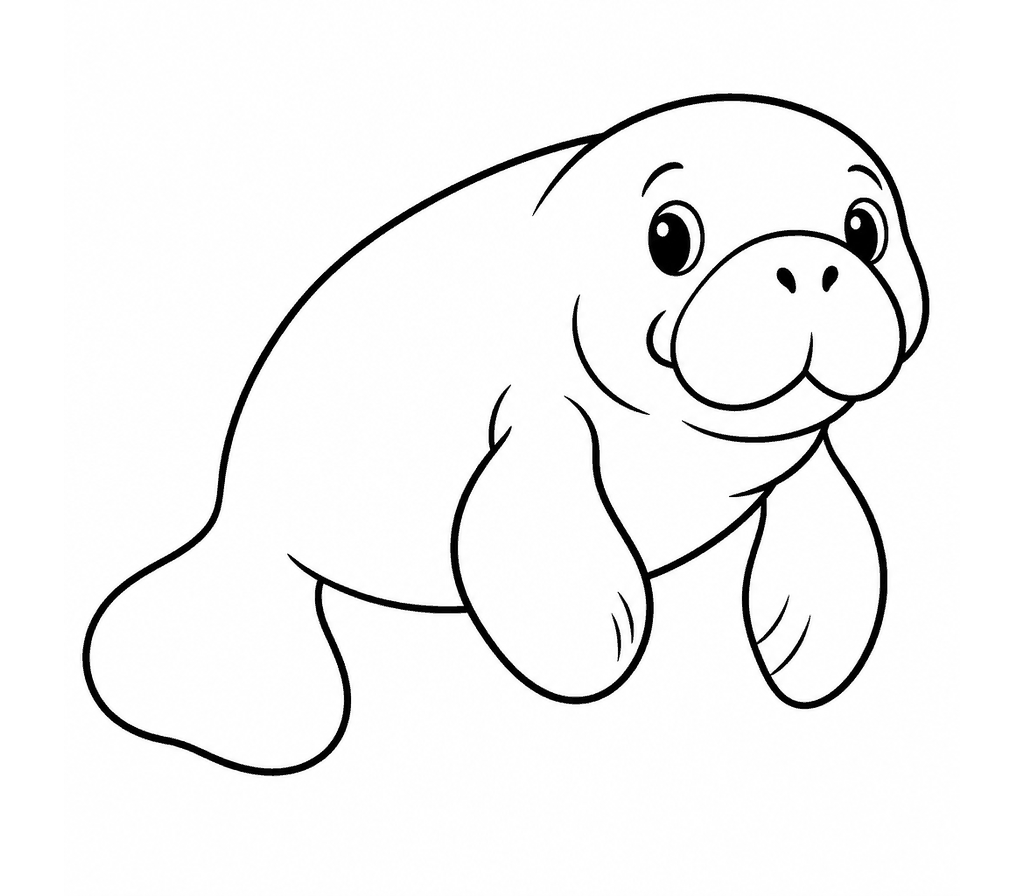 Manatee coloring page