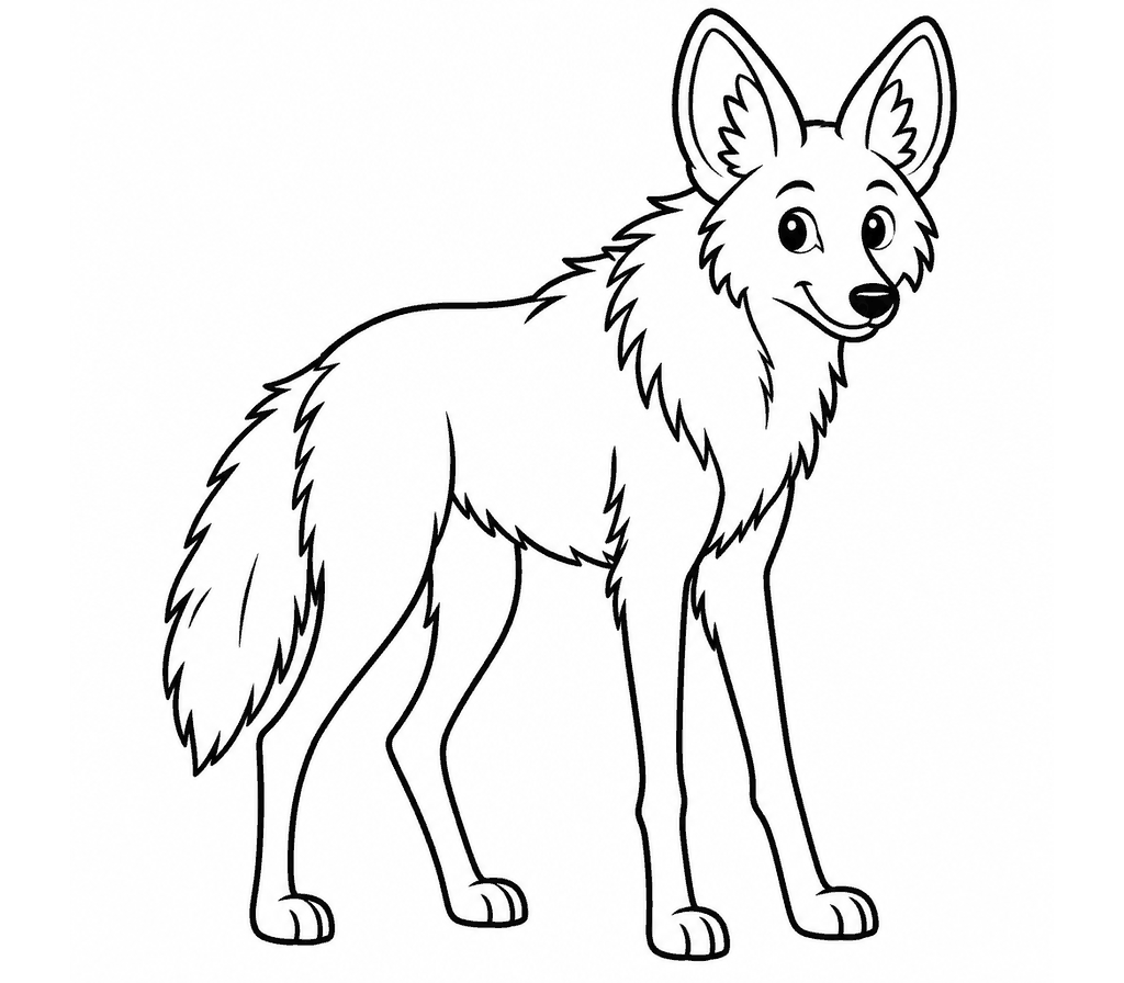 Maned Wolf coloring page