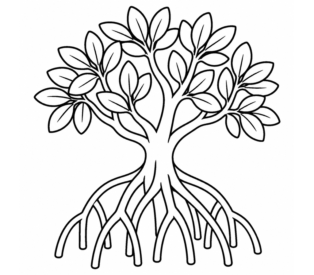 Mangrove coloring page