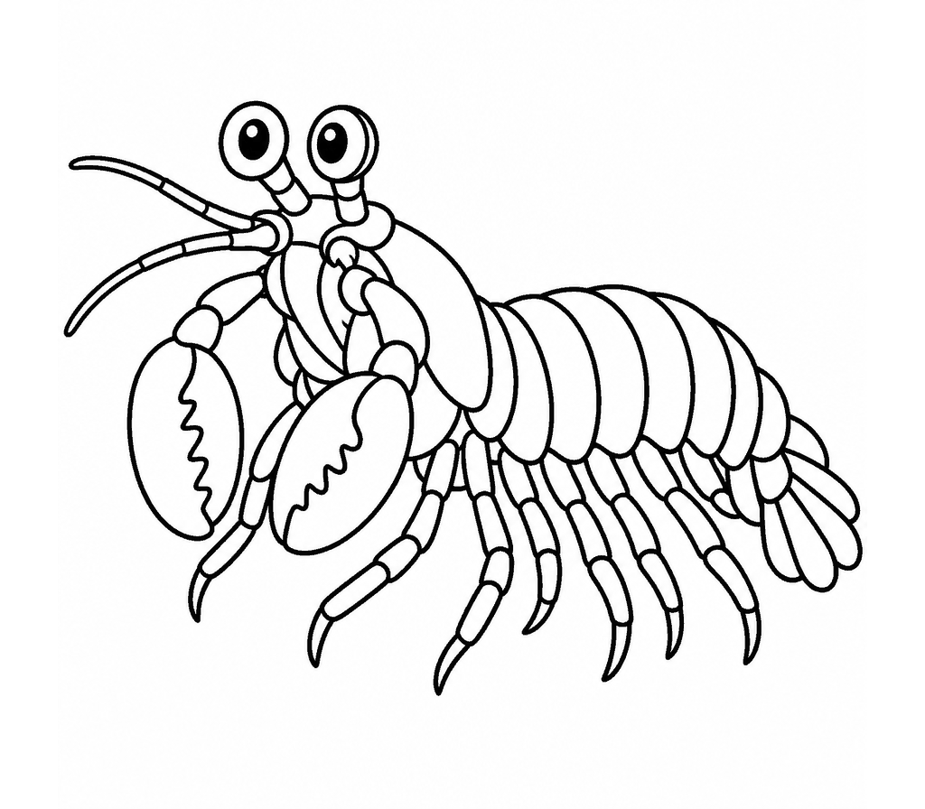 Mantis Shrimp coloring page