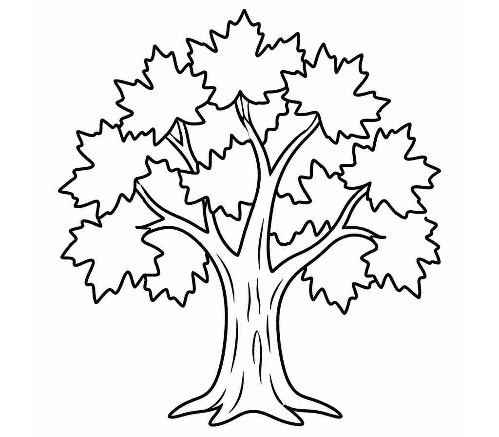 Maple Tree coloring page