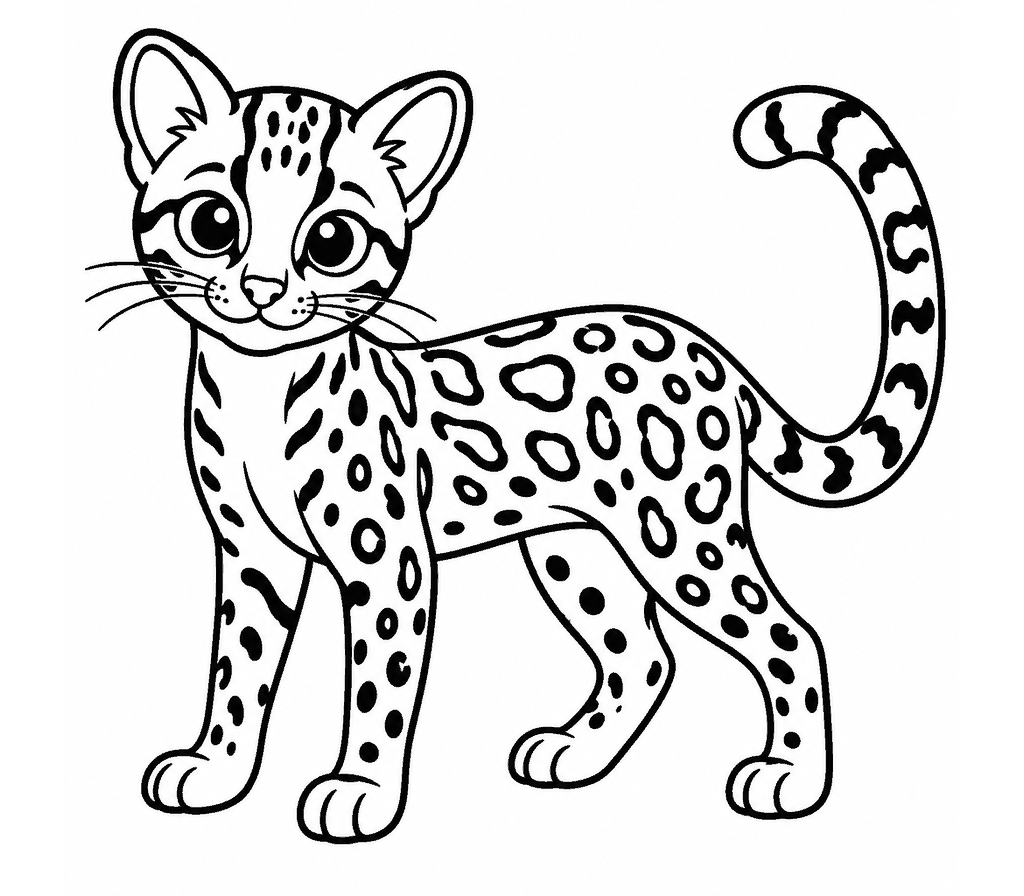 Margay coloring page