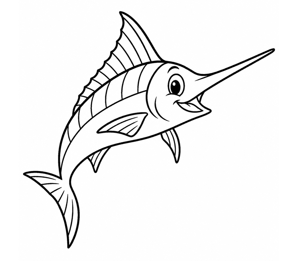 Marlin coloring page