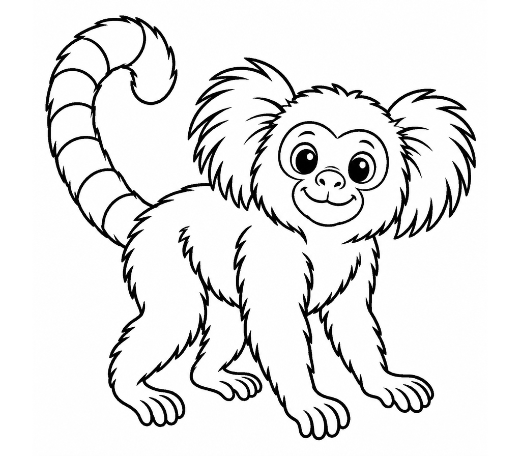 Marmoset coloring page