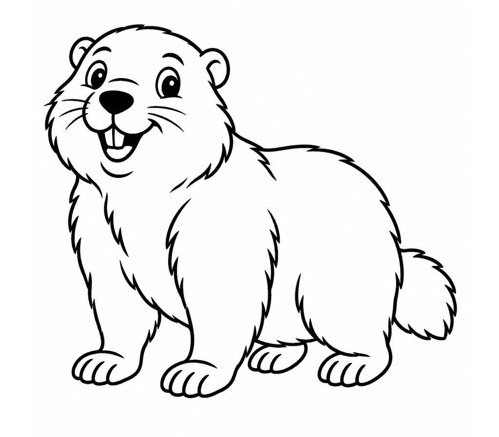 Marmot coloring page