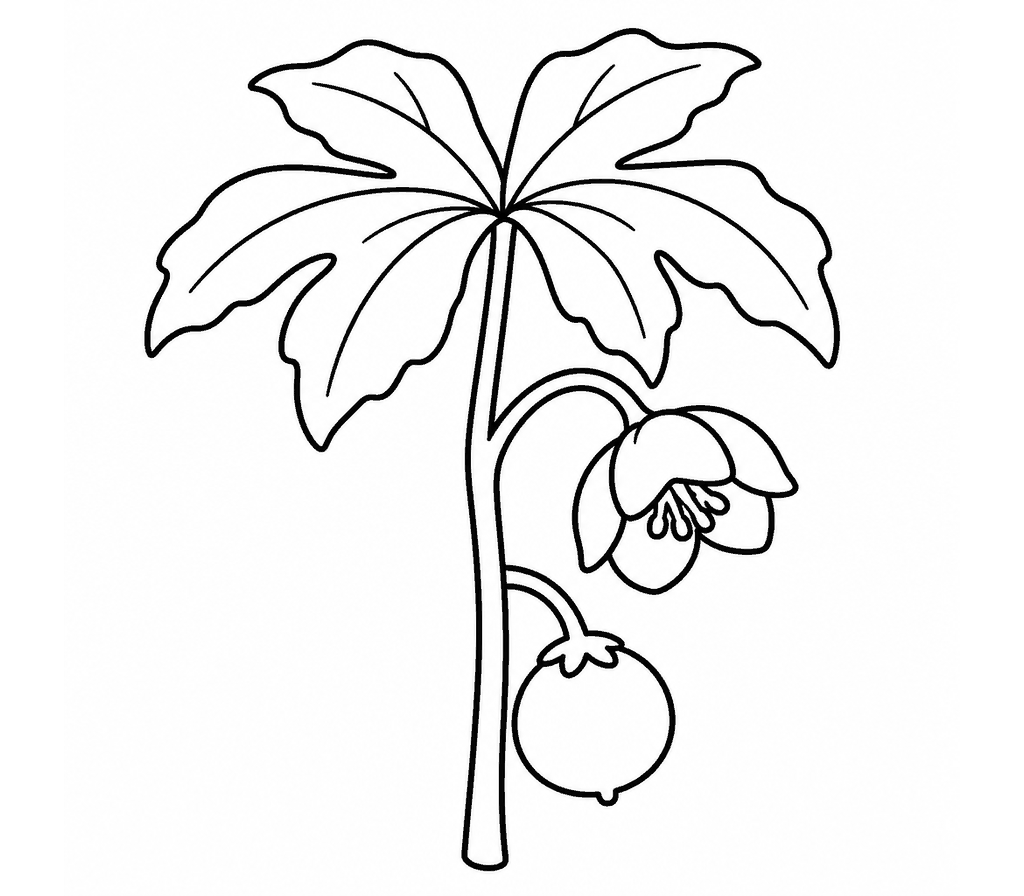 Mayapple coloring page