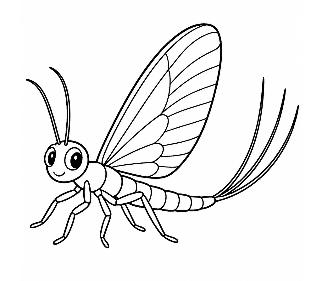 Mayfly coloring page