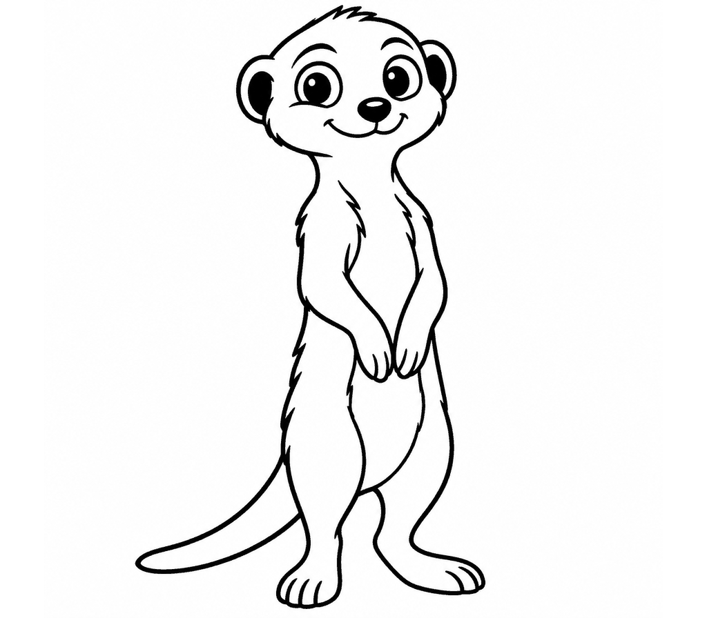 Meerkat coloring page