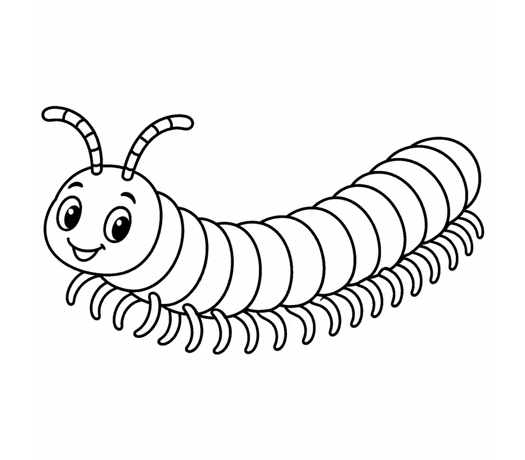 Millipede coloring page