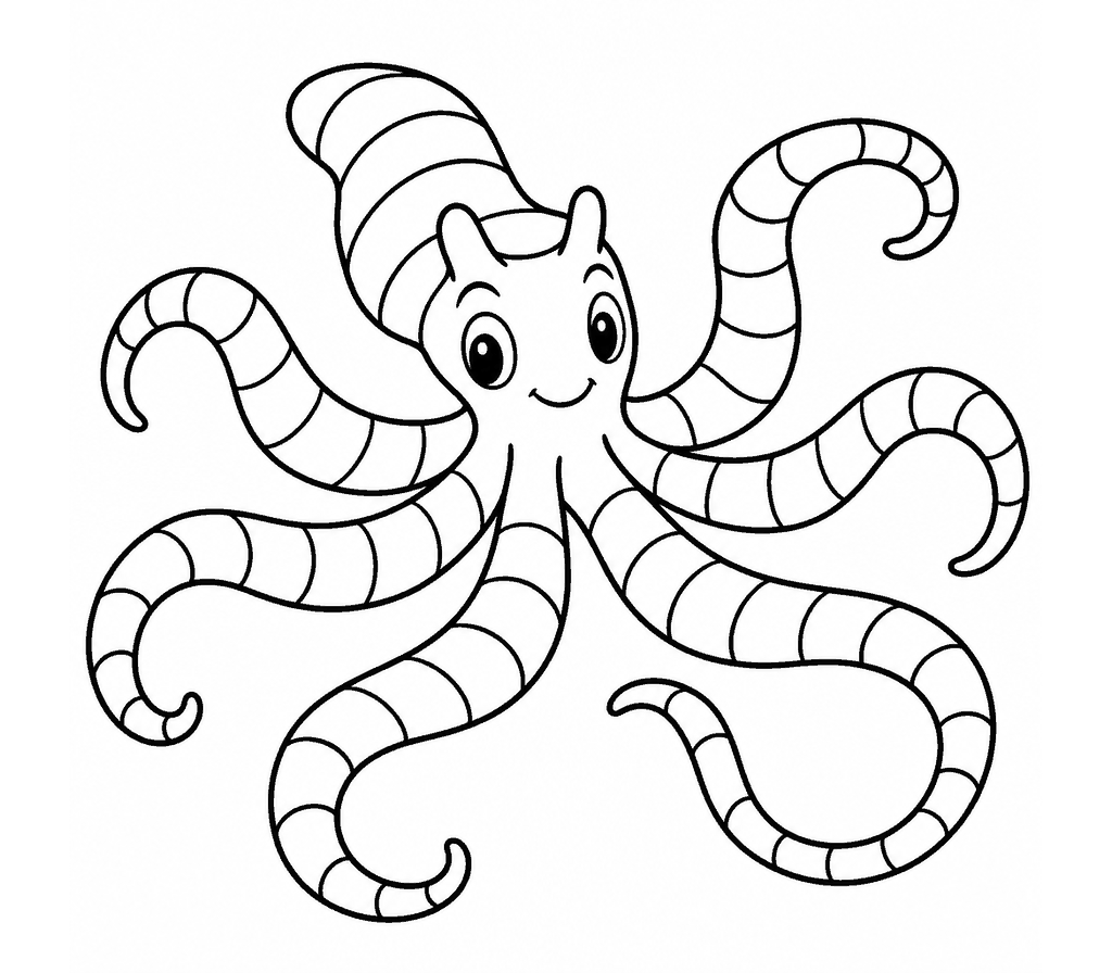 Mimic Octopus coloring page