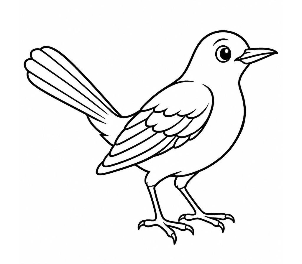 Mockingbird coloring page