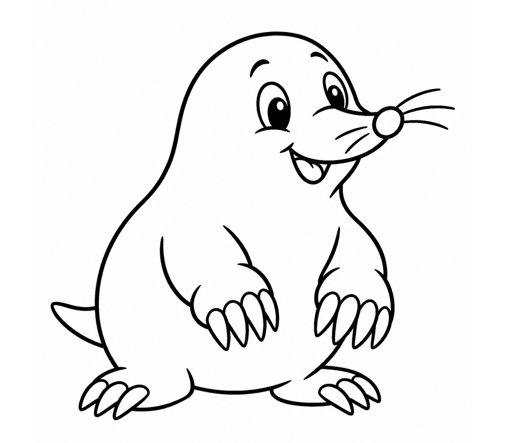 Mole coloring page