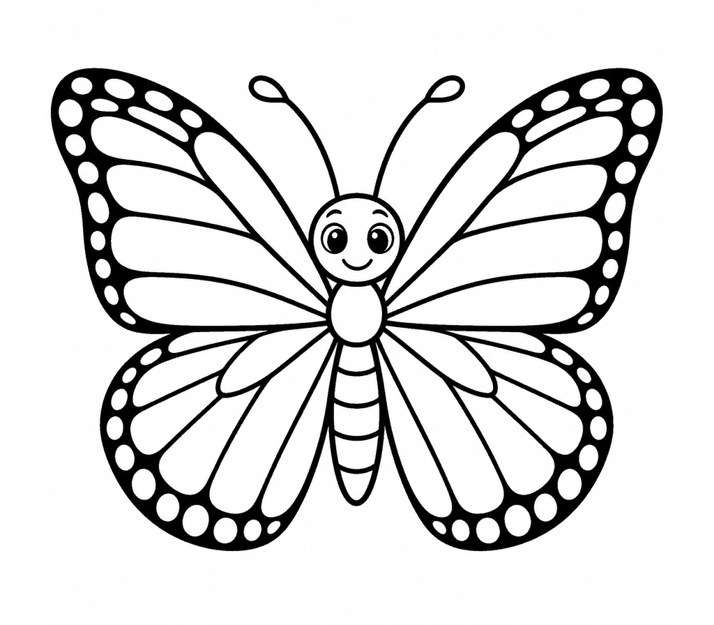 Monarch Butterfly coloring page