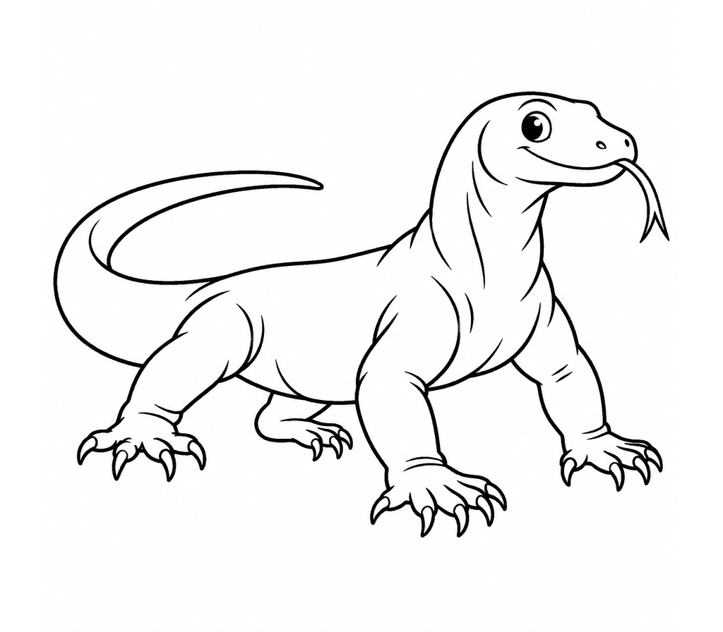 Monitor Lizard coloring page