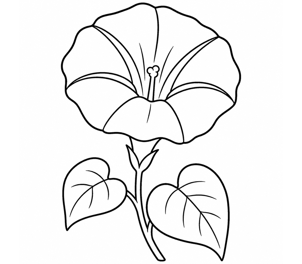 Moonflower coloring page