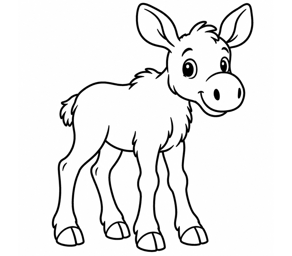 Moose Calf coloring page