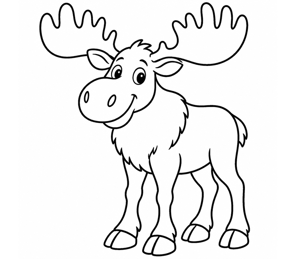 Moose coloring page