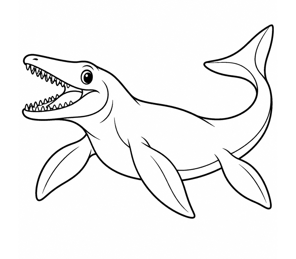 Mosasaurus coloring page