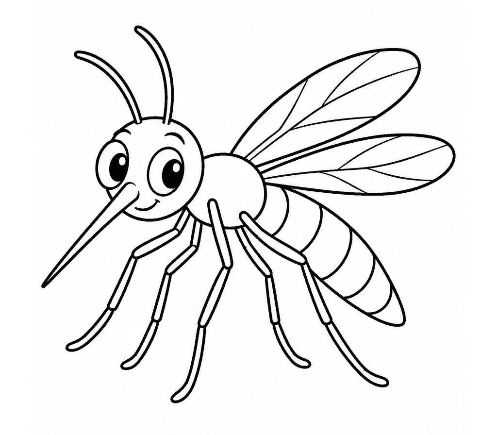 Mosquito coloring page