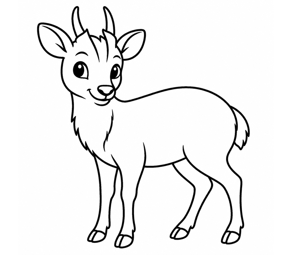 Muntjac coloring page