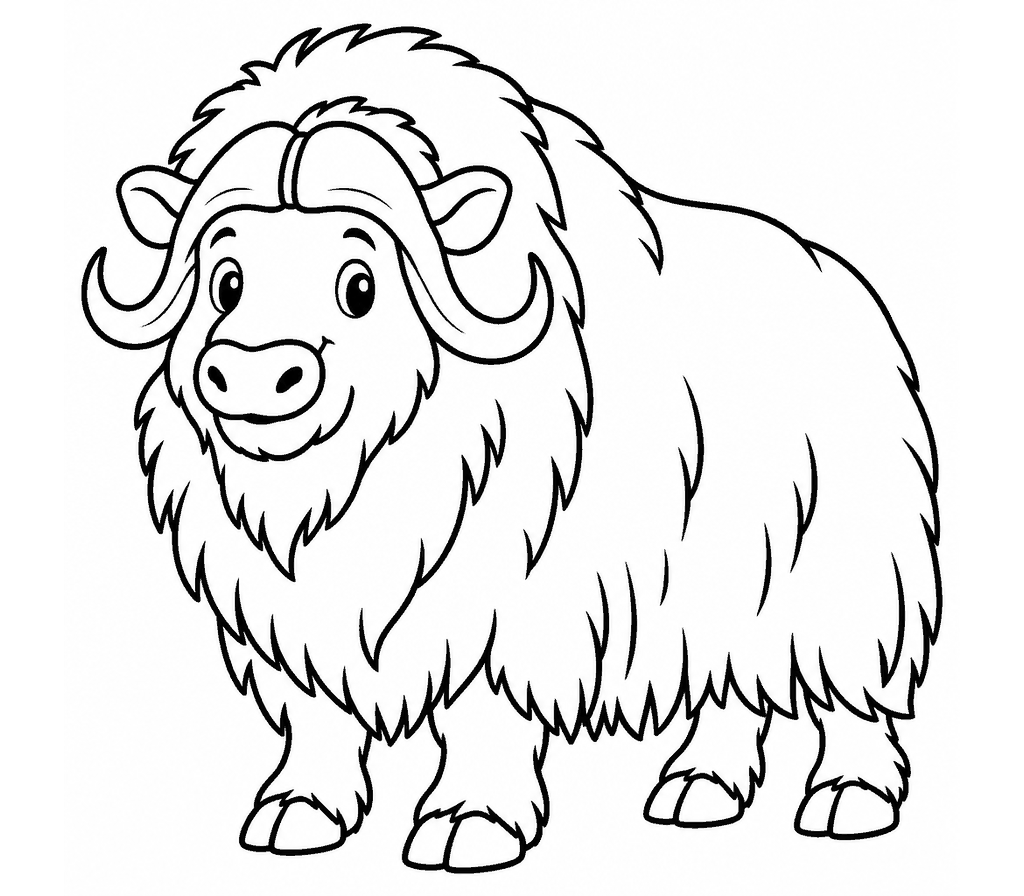 Musk Ox coloring page