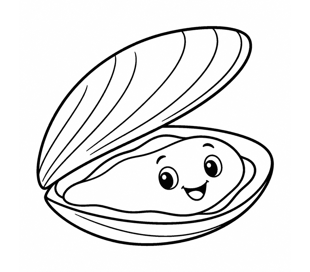 Mussel coloring page