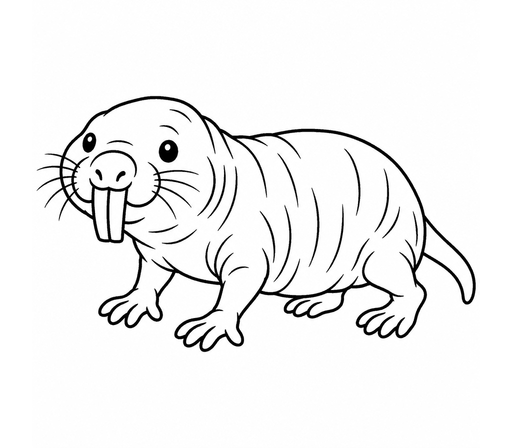 Naked Mole-Rat coloring page