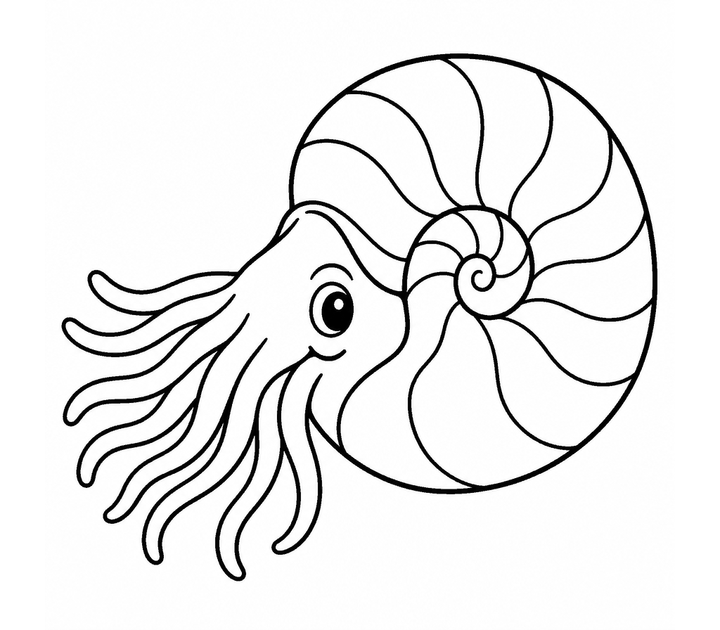 Nautilus coloring page