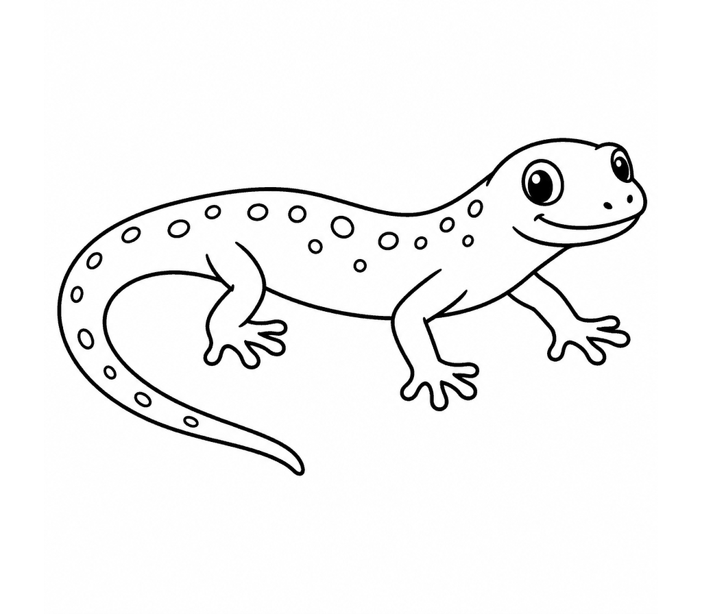 Newt (Eastern) coloring page